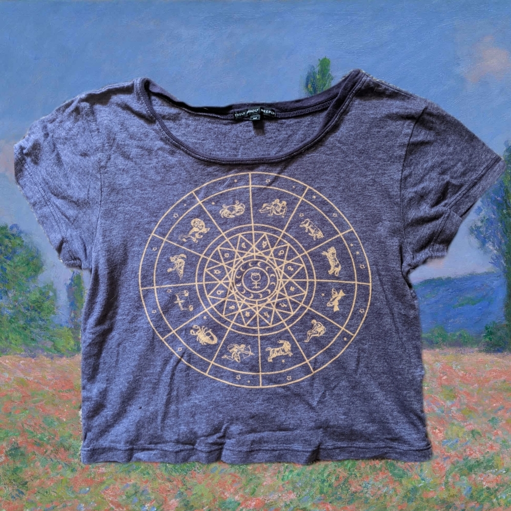 Zodiac Astrology Chart Crop Top
